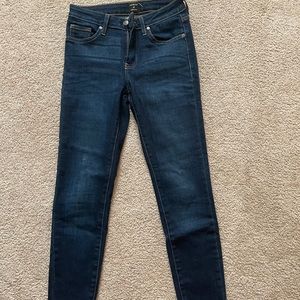 Dark wash skinny jeans